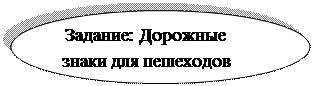 Овал:  Задание: Дорожные знаки для пешеходов

