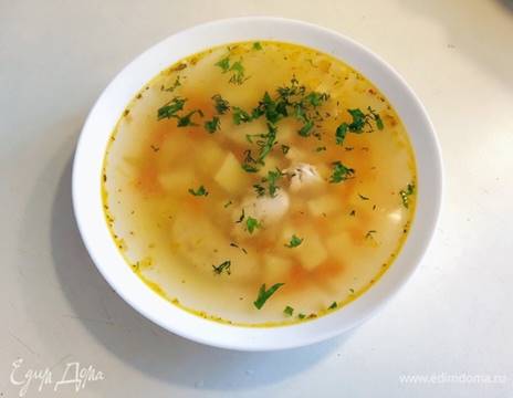 Куриный суп с картофелем, рецепт с ингредиентами: куриное филе, картофель,  морковь