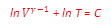 ln V^(γ-1) + ln T = C