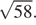  корень из: начало аргумента: 58 конец аргумента .