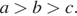 a боль­ше b боль­ше c.