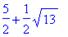 5/2+1/2*sqrt(13)