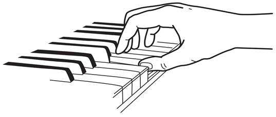 Описание: Смена пальцев на фортепиано. Играем по две ноты одновременно