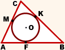 Okruzhnost vpisannaya v treugolnik
