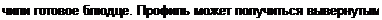 Text Box: чили готовое блюдце. Профиль может получиться вывернутым. 