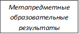 Метапредметные образовательные результаты