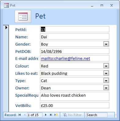 Access 2010 exercise - Creating forms (image 1)