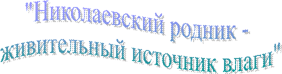 "Николаевский родник - 
живительный источник влаги"