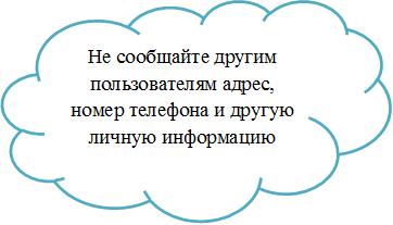 Не сообщайте другим пользователям адрес, номер телефона и другую личную информацию