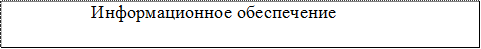 	                           Информационное обеспечение