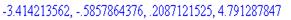 -3.414213562, -.5857864376, .2087121525, 4.79128784...