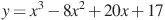 y=x^3 -8x^2+20x+17