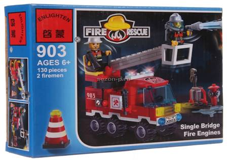 Конструктор Конструктор &quot;Пожарная машина&quot; 130 деталей, Brick 903 Fire  Rescue Brick (Qman) 903 купить - интернет-магазин &quot;Сезон Продаж&quot;
