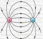 Линии напряженности системы двух зарядов