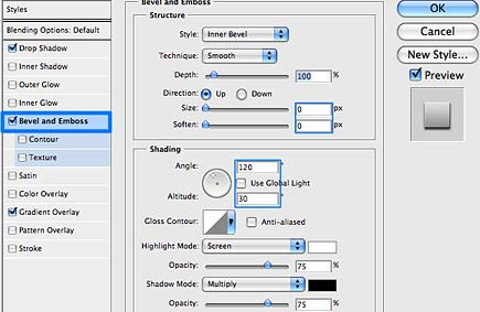 bevel and emboss