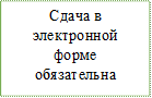 Сдача в электронной форме обязательна

