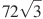 72\sqrt{3}