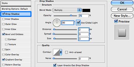 drop shadow