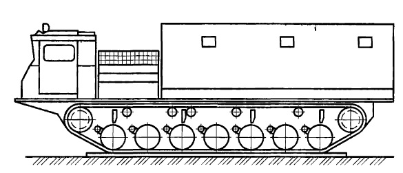 Схема гусеничного тягача