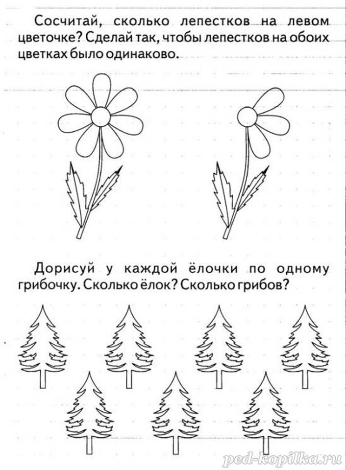 Закончи рисунки чтобы они стали одинаковыми