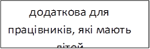 додаткова для працівників, які мають дітей