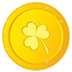Золотая монета вектора ирландская с изображением Shamrock Золотая монетка с  гвоздикой 3-лист Иллюстрация вектора - иллюстрации насчитывающей кругло,  конструкция: 138304863