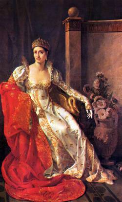 Элиза (Мария-Анна) Бонапарт, по мужу фамилия Бачокки, младшая сестра французского императора Наполеона (1805, портрет кисти Мари-Гийемин Бенуа)