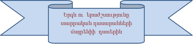 Երգն ու  երաժշտությունը տարրական դասարանների  մայրենիի  դասերին