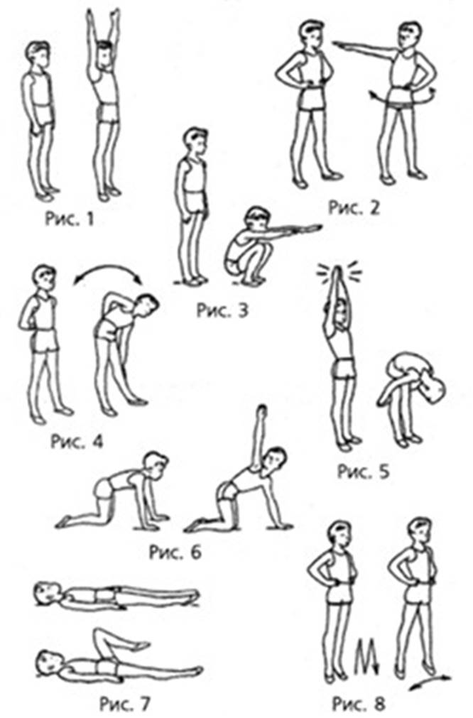 Упражнения по физкультуре 3 класс описание и схематический рисунок