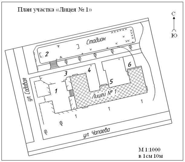 Масштаб 1 1000 план