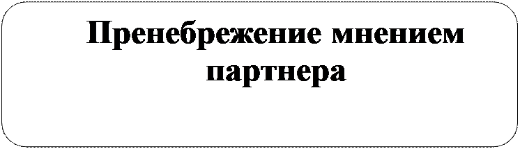 Скругленный прямоугольник: Пренебрежение мнением партнера

