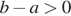 b минус a боль­ше 0