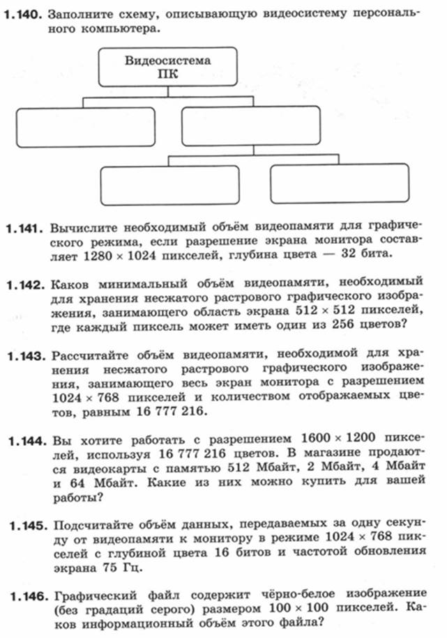 Тест формирование изображения на экране монитора вариант 1 ответы 7 класс