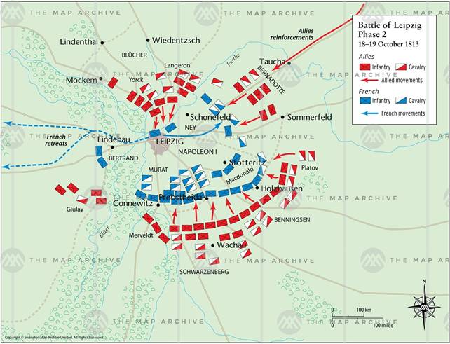 Битва народов под лейпцигом карта