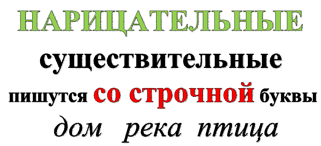 НАРИЦАТЕЛЬНЫЕ существительные,пишутся со строчной буквы,дом   река  птица
