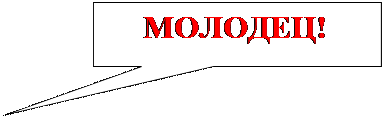 Прямоугольная выноска:      МОЛОДЕЦ!
