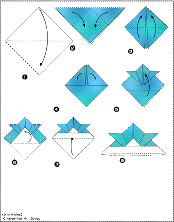 Схема оригами шапка из газеты