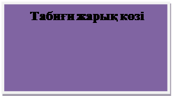 Надпись: Табиғи жарық көзі