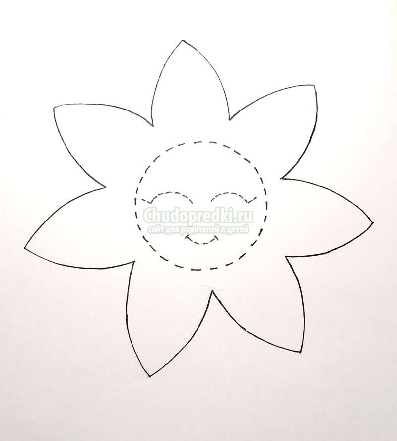 объемное солнышко из фетра