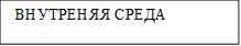  ВНУТРЕНЯЯ СРЕДА