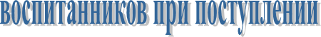 воспитанников при поступлении 