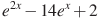 e^{2x}-14e^x+2