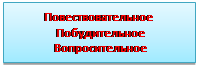 Надпись: Повествовательное
 Побудительное
 Вопросительное
