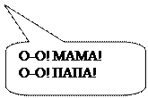 Скругленная прямоугольная выноска: О-О! МАМА!
О-О! ПАПА!
