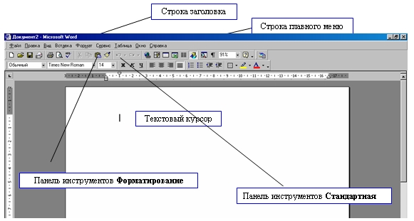 Окно MS Word