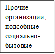 Прочие организации, подсобные социально-бытовые
