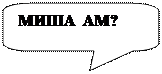 Скругленная прямоугольная выноска: МИША  АМ?