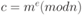 Описание: c=m^e(mod n) 
