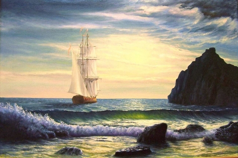О. Самбуров. Вечер на море