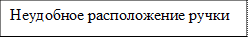 Неудобное расположение ручки